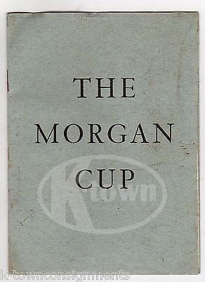 THE MORGAN CUP 50th ANNIVERSARY HISTORY OF WINNERS VINTAGE SOUVENIR BOOKLET 1949 - K-townConsignments