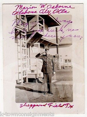 MARION OSBORNE SHEPPARD FIELD TEXAS AIR FORCE BASE VINTAGE IDed SNAPSHOT PHOTO - K-townConsignments