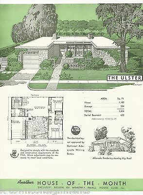 ULSTER ARCHITECTURAL HOME DESIGN VINTAGE GRAPHIC ADVERTISING SALES PRINT - K-townConsignments