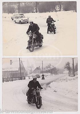 WINTERTOURENFAHRT 1963 AUSTRIAN MOTORCYCLE RACING ORIGINAL ARTUR FENZLAU PHOTOS - K-townConsignments