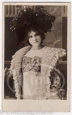 EDNA MAY THEATRE STAGE ACTRESS FEATHERED COSTUME REAL PHOTO POSTCARD RPPC - K-townConsignments