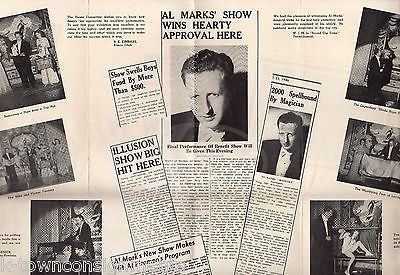 MAGICAL AL MARKS MAGIC VARIETY SHOW VINTAGE AUTOGRAPH SIGNED ADVERTISING POSTER - K-townConsignments