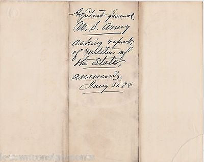 EDWARD TOWNSEND UNION CIVIL WAR OFFICER AUTOGRAPH SIGNED WAR DEPT LETTER 1876 - K-townConsignments