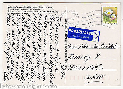 SAMPO KEMI LAPLAND FINLAND ARCTIC EXPLORATION ICEBREAKER SOUVENIR POSTCARD 2002 - K-townConsignments