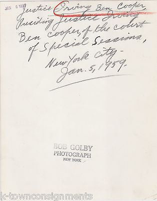 IRVING BEN COOPER NY KENNEDY COURT JUSTICE VINTAGE NEWS PRESS PHOTO 1959 - K-townConsignments