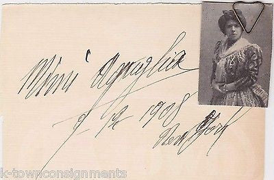 MIMI AGUGLIA ITALIAN EARLY STAGE & MOVIE ACTRESS ANTIQUE AUTOGRAPH SIGNATURE - K-townConsignments