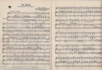 SH-BOOM THE CREW-CUTS BIG BAND MUSIC VINTAGE MERCURY RECORDS SHEET MUSIC 1954 - K-townConsignments