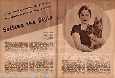 MRS WALLIS SIMPSON PRINCESS ELIZABETH OF ENGLAND VINTAGE PHOTO NEWS MAGAZINE - K-townConsignments