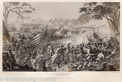 NEWBERN NORTH CAROLINA CIVIL WAR BATTLE ANTIQUE GRAPHIC ENGRAVING PRINT 1863 - K-townConsignments