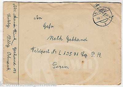 LULZBERG GERMANY VINTAGE WWII GERMAN MILITARY FELDPOST STAMPED LETTER 1942 - K-townConsignments