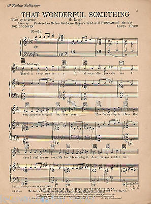 JOAN CRAWFORD THAT WONDERFUL SOMETHING UNTAMED ANTIQUE GRAPHIC SHEET MUSIC 1929 - K-townConsignments
