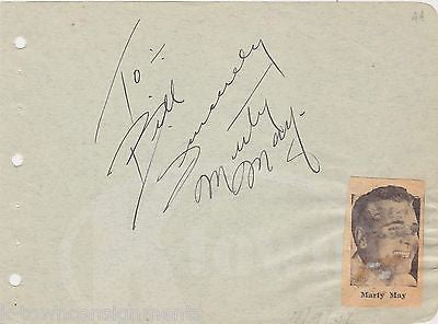 MARTY MAY EARLY STAGE ACTOR VINTAGE AUTOGRAPH SIGNATURE 1937 - K-townConsignments