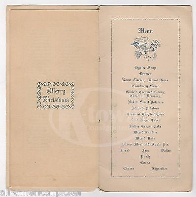 WWI 8th INFANTRY AMERICAN FORCES IN GERMANY VINTAGE CHRISTMAS DINNER MENU 1920 - K-townConsignments
