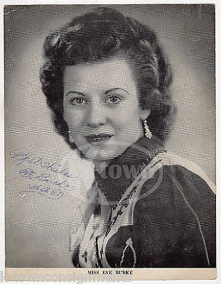 EVE BURKE COUNTRY WESTERN MUSIC SINGER VINTAGE AUTOGRAPH SIGNED PHOTO PRINT - K-townConsignments