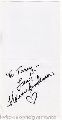 FLORENCE HENDERSON BRADY BUNCH TV & MOVIE ACTRESS VINTAGE AUTOGRAPH SIGNED CARD - K-townConsignments