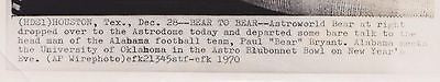 PAUL BEAR BRYANT ALABAMA COLLEGE FOOTBALL VINTAGE SPORTS NEWS PRESS PHOTO 1970 - K-townConsignments