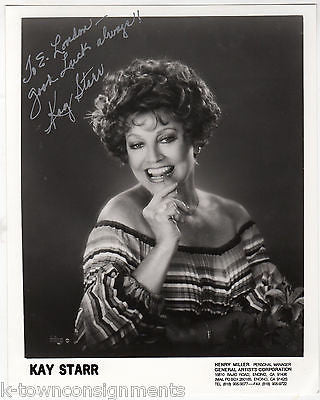 KAY STARR WHEEL OF FORTUNE SONG JAZZ SINGER AUTOGRAPH SIGNED STUDIO PROMO PHOTO - K-townConsignments