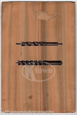MORRIS WOOD DRILLS CUTTERS TOOLS ANTIQUE GRAPHIC ILLUSTRATED DRILL BUT CATALOG - K-townConsignments