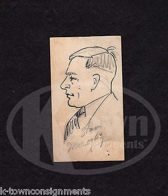 STAN MOROSKY PENNSYLVANIA RAILROAD WORKER ORIGINAL 1930s PENCIL SKETCH DRAWING - K-townConsignments