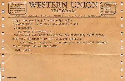 RALPH BECKER SIGNED APOLLO COVER TO NIXON WHITE HOUSE AID PERSONAL NOTE STICKER - K-townConsignments