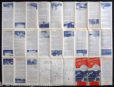 EMPIRE TOURS NEW ENGLAND VACATIONS VINTAGE NORTHEASTERN US MAINE MAP POSTER - K-townConsignments