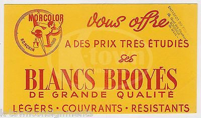 BLANCS BROYES QUALITY PAINTS VINTAGE INK BLOTTER FRENCH GRAPHIC ADVERTISING CARD - K-townConsignments