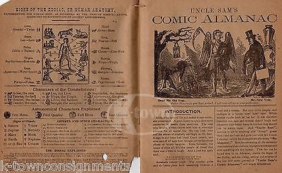 UNCLE SAM'S COMIC ALMANAC PHILADELPHIA PA ANTIQUE QUACK ASTROLOGY BOOK 1911 - K-townConsignments
