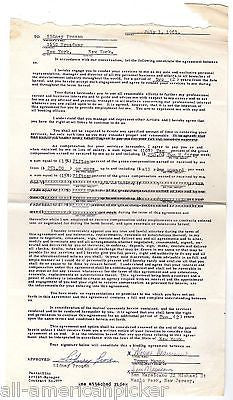 TOMMY MANNO TOO GOOD TO BE TRUE SONGWRITER ORIGINAL AUTOGRAPH SIGNED CONTRACT - K-townConsignments