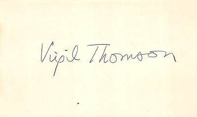 VIRGIL THOMPSON GREAT CLASSICAL MUSIC COMPOSER ORIGINAL AUTOGRAPH SIGNATURE - K-townConsignments