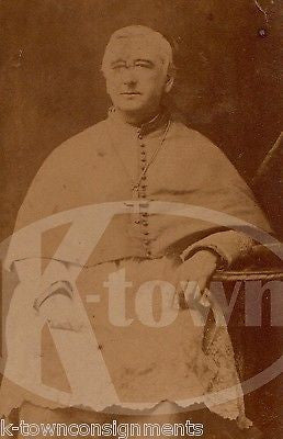 JOHN JOSEPH WILLIAMS CATHOLIC ARCHBISHOP OF BOSTON ANTIQUE CABINET CARD PHOTO - K-townConsignments