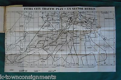 BERLIN GERMANY US SECTOR HEADQUARTERS INFORMATION GUIDE & TWO FOLD-OUT MAPS - K-townConsignments