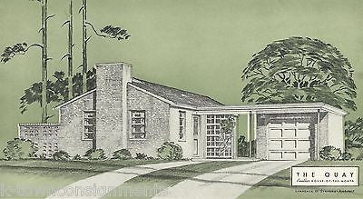 QUAY ARCHITECTURAL HOME DESIGN VITAGE GRAPHIC ADVERTISING SALES PRINT - K-townConsignments