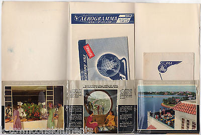 PAN AMERICAN AIRWAYS VINTAGE GRAPHIC ADVERTISING URGENT FLIGHT PACKET & FLYERS - K-townConsignments