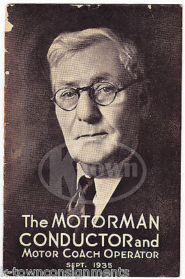MOTORMAN CONDUCTOR & MOTOR COACH OPERATOR ANTIQUE DRIVER'S MAGAZINE 1935 - K-townConsignments