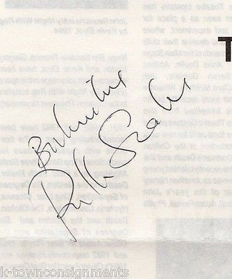 PRUNELLA SCALES FAWLTY TOWERS TV & STAGE ACTOR AUTOGRAPH SIGNED PLAYBILL PAGE - K-townConsignments