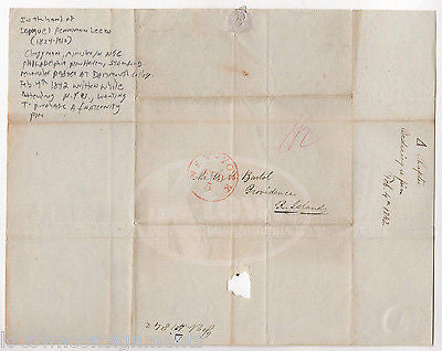 SAMUEL PENNIMAN LEEDS DARTMOUTH PREACHER NYU GRAD ANTIQUE STAMPED POSTAL COVER - K-townConsignments