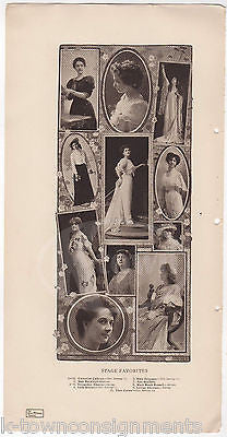 ANN SOUTHERN THEO CAREW MAY BUCKLEY EARLY ACTRESSES ANTIQUE GRAPHIC PRINT 1906 - K-townConsignments