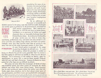 THE UNITED STATES ARMY AS A CAREER ANTIQUE WWI GRAPHIC ILLUSTRATED MILITARY BOOK - K-townConsignments