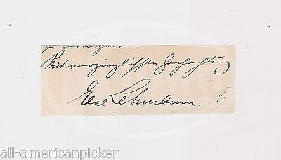 LEHMANN ELSE DEAF EARLY GERMAN STAGE ACTRESS ORIGINAL AUTOGRAPH SIGNATURE - K-townConsignments