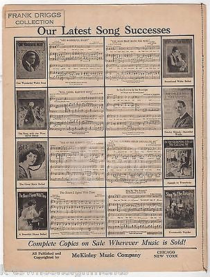 IN THE LAND OF LOVE  WITH THE SONG BIRDS ANTIQUE GRAPHIC ILLUSTRATED SHEET MUSIC - K-townConsignments