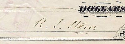 RICHARD SALTER STORRS EARLY CONGREGATIONAL PASTOR AUTOGRAPH SIGNED BANK CHECK - K-townConsignments