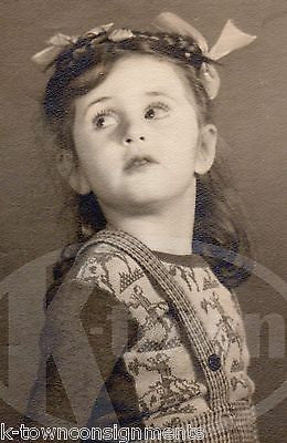 CUTE LITTLE GIRL ADORABLE COWBOYS & INDIANS SWEATER VINTAGE SNAPSHOT PHOTOGRAPH - K-townConsignments