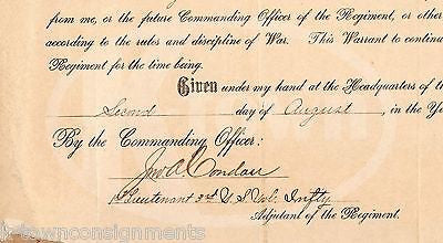 CAMP PRICE MACON GEORGIA ORIGINAL AUTOGRAPH SIGNED SPANISH AMERICAN WAR DOCUMENT - K-townConsignments