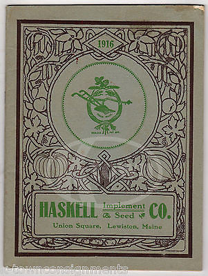 HASKELL IMPLEMENT & SEED CO LEWISTON MAINE ANTIQUE FARM EQUIPMENT CATALOG 1916 - K-townConsignments