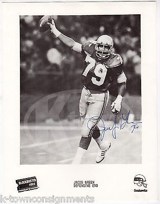 JACOB GREEN SEATTLE SEAHAWKS NFL FOOTBALL PLAYER VINTAGE AUTOGRAPH SIGNED PHOTO - K-townConsignments