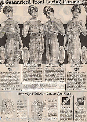 LADIES UNDERWEAR CORSETS WOMENS FASHIONS ANTIQUE GRAPHIC ADVERTISING PRINT - K-townConsignments