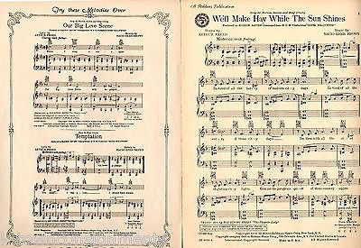 MARION DAVIES BING CROSBY GOING HOLLYWOOD SUNSHINE 1930s SHEET MUSIC & LYRICS - K-townConsignments