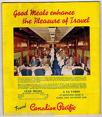 CANADIAN PACIFIC RAILWAY BANFF SPRINGS ROCKIES VINTAGE RAILROAD TIMETABLE 1940 - K-townConsignments