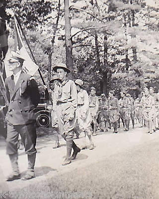 BOY SCOUTS OF AMERICA PARADE IN FULL UNIFORM VINTAGE AMERICANA SNAPSHOT PHOTOS - K-townConsignments