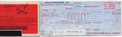 AIR FRANCE PITRE FLIGHT CHARGES VINTAGE GRAPHIC ADVERTISING FLIGHT TICKET STUB - K-townConsignments